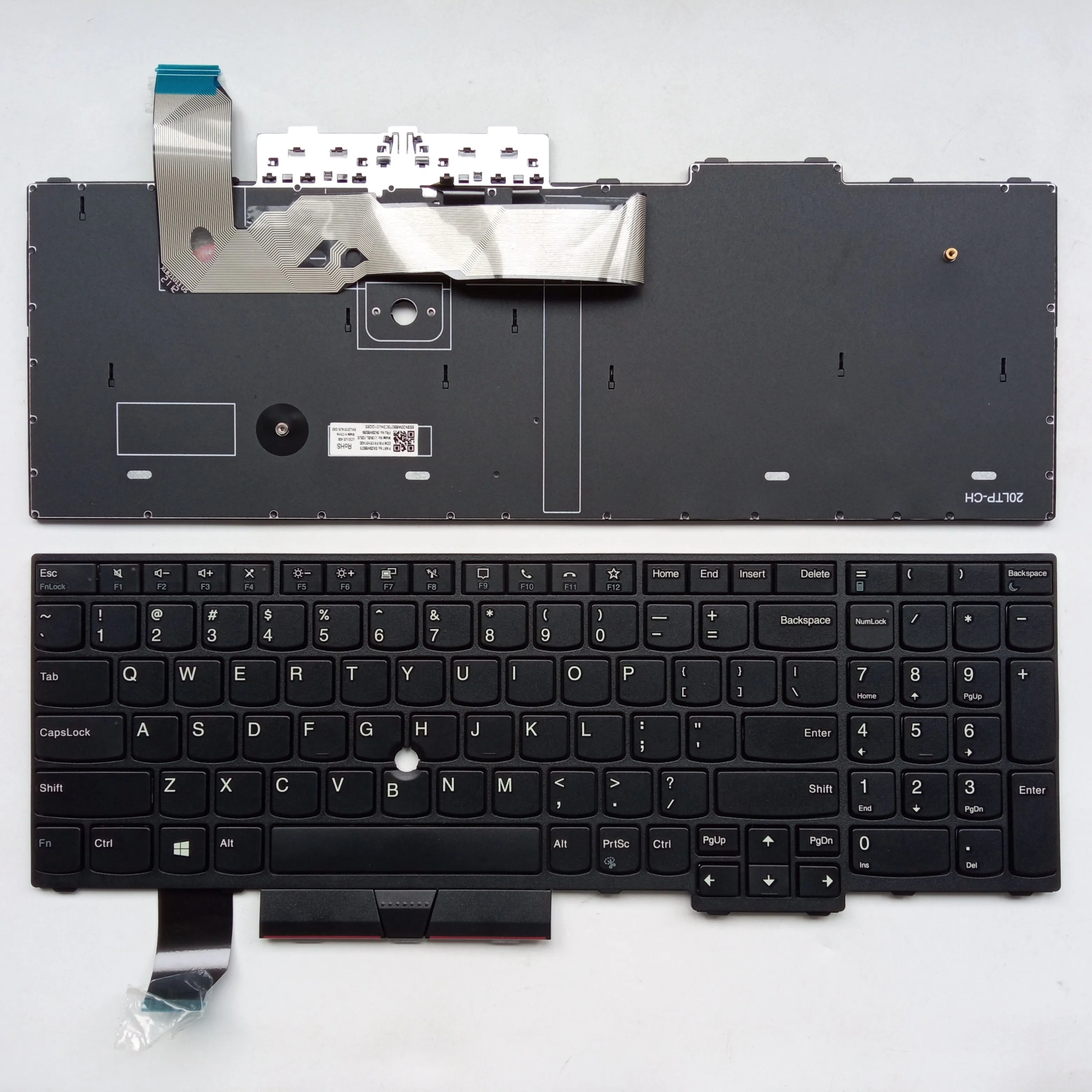 Picture of Laptop US keyboard forNew Replacement Keyboard Laptop For IBM L15/P15V/T15P BLACK FRAME BLACK With hole (OEM) US US Layout